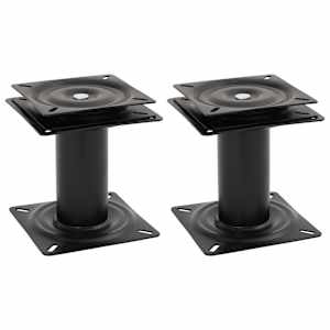 Podstavek za sedež čolna 2 kosa s 360° vrtljivim sedežem jeklo