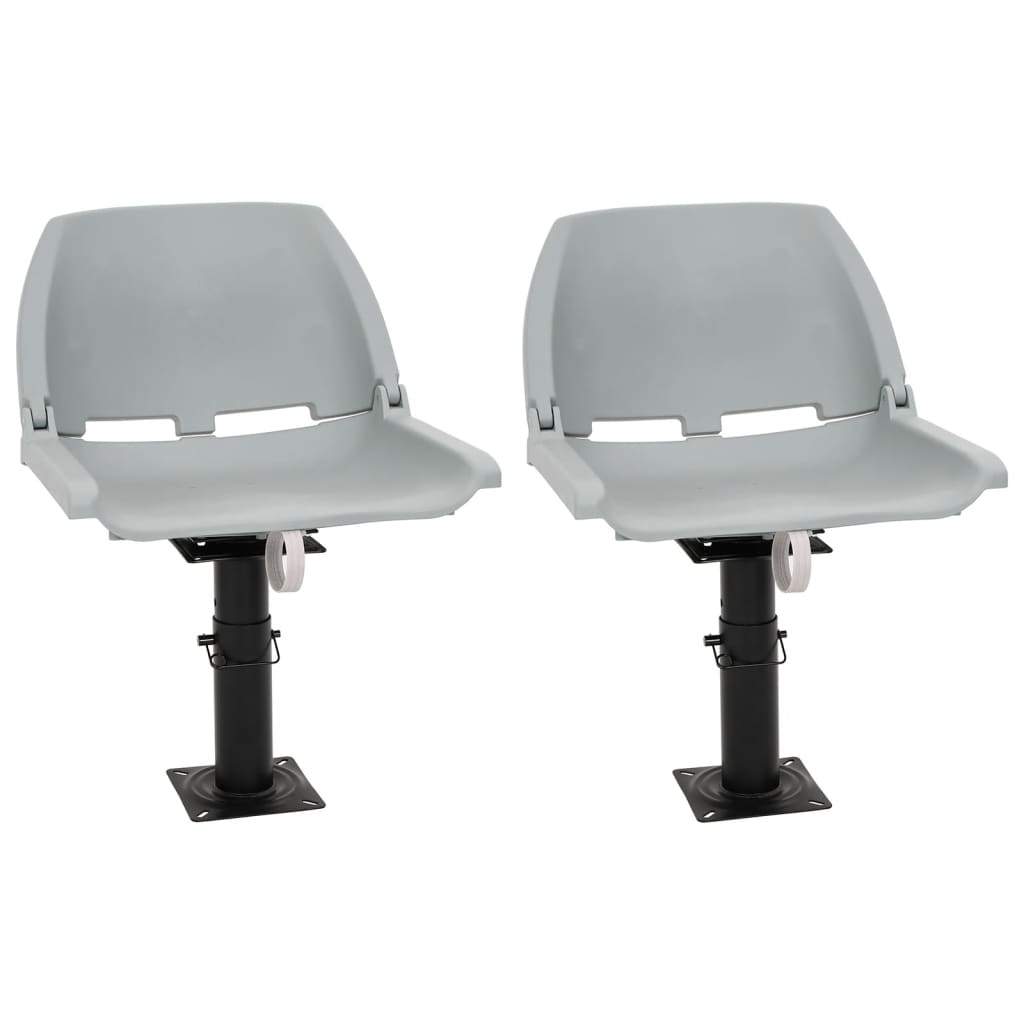 vidaXL Scaun barcă 2 buc. piedestal reglabil înălțime rotativ la 360°