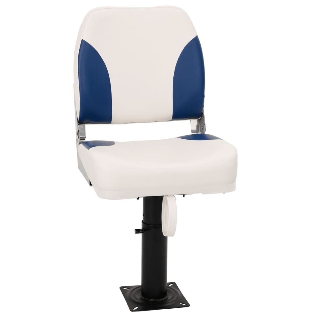 vidaXL Asiento de barco con pedestal altura ajustable 360° giratorio