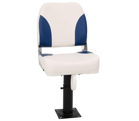 vidaXL Asiento de barco con pedestal altura ajustable 360° giratorio