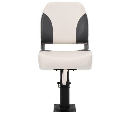 vidaXL Boat Seat with Pedestal Height Adjustable 360° Rotatable