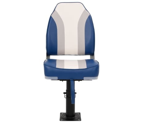 vidaXL Asiento de barco con pedestal altura ajustable 360° giratorio