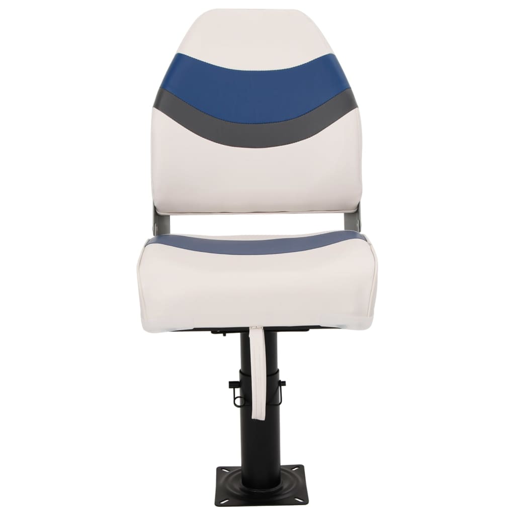 vidaXL Asiento de barco con pedestal altura ajustable 360° giratorio