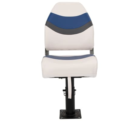 vidaXL Asiento de barco con pedestal altura ajustable 360° giratorio