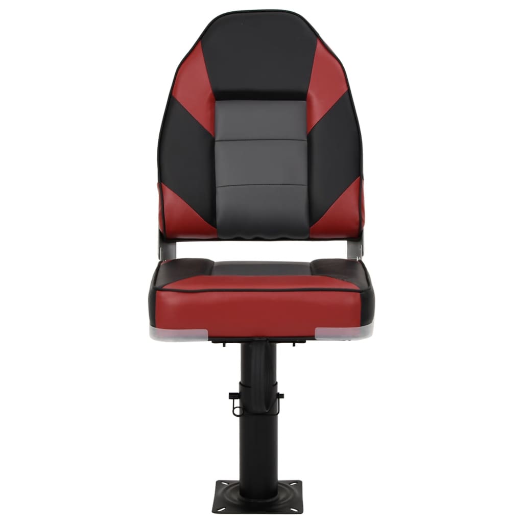 vidaXL Asiento de barco con pedestal altura ajustable 360° giratorio