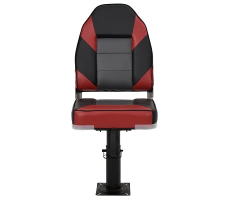 vidaXL Asiento de barco con pedestal altura ajustable 360° giratorio