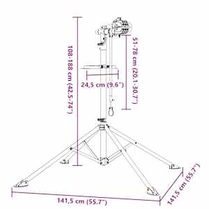 Stojan na opravu kol skládací nastavitelný 108–188 cm modrý - obrázek 12