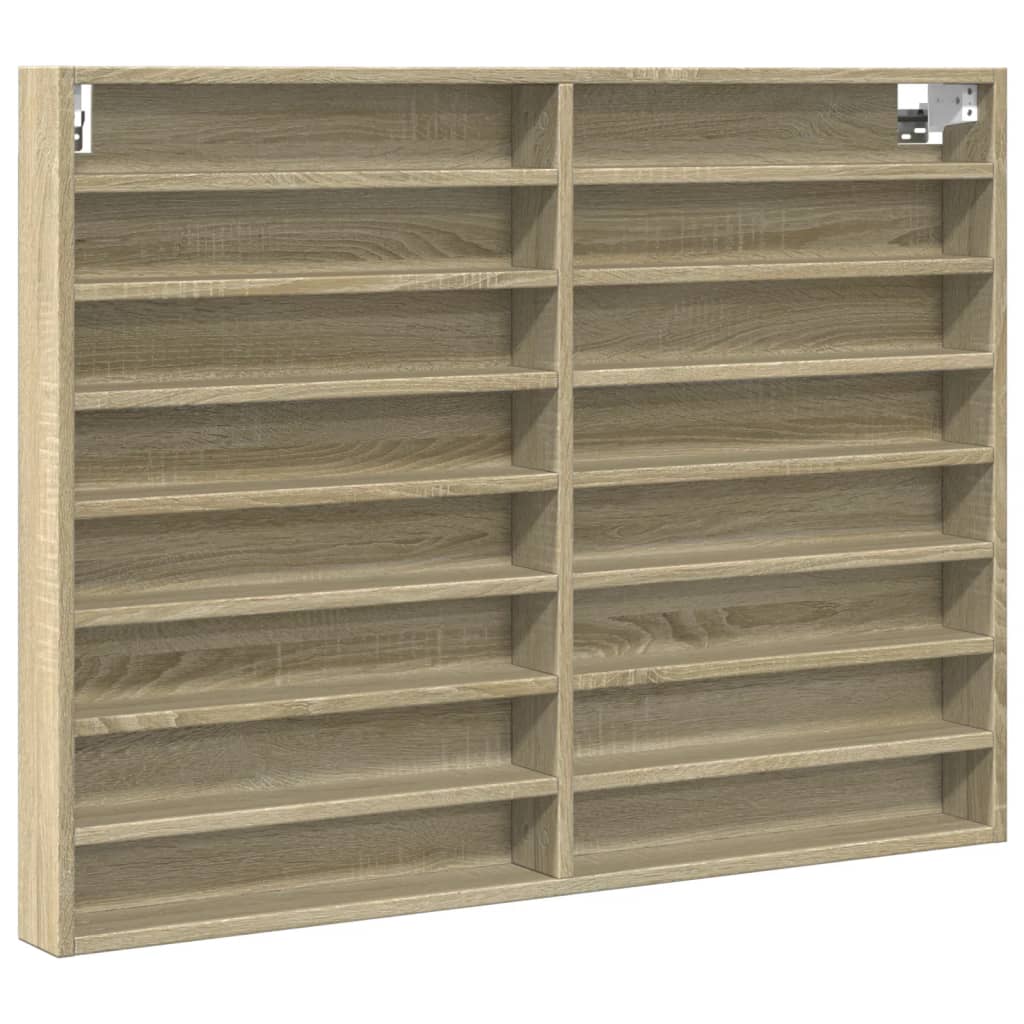 vidaXL Vitrína dub sonoma 100 x 8,5 x 75 cm kompozitní dřevo