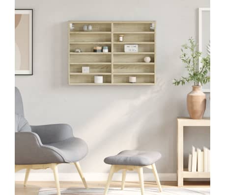 vidaXL Hyller sonoma eik 80x8,5x58 cm konstruert tre