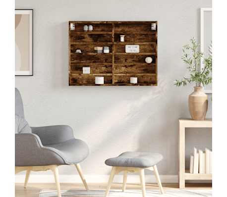 vidaXL Βιτρίνα Καπνιστή Δρυς 80x8,5x58 εκ. από Επεξεργασμένο Ξύλο