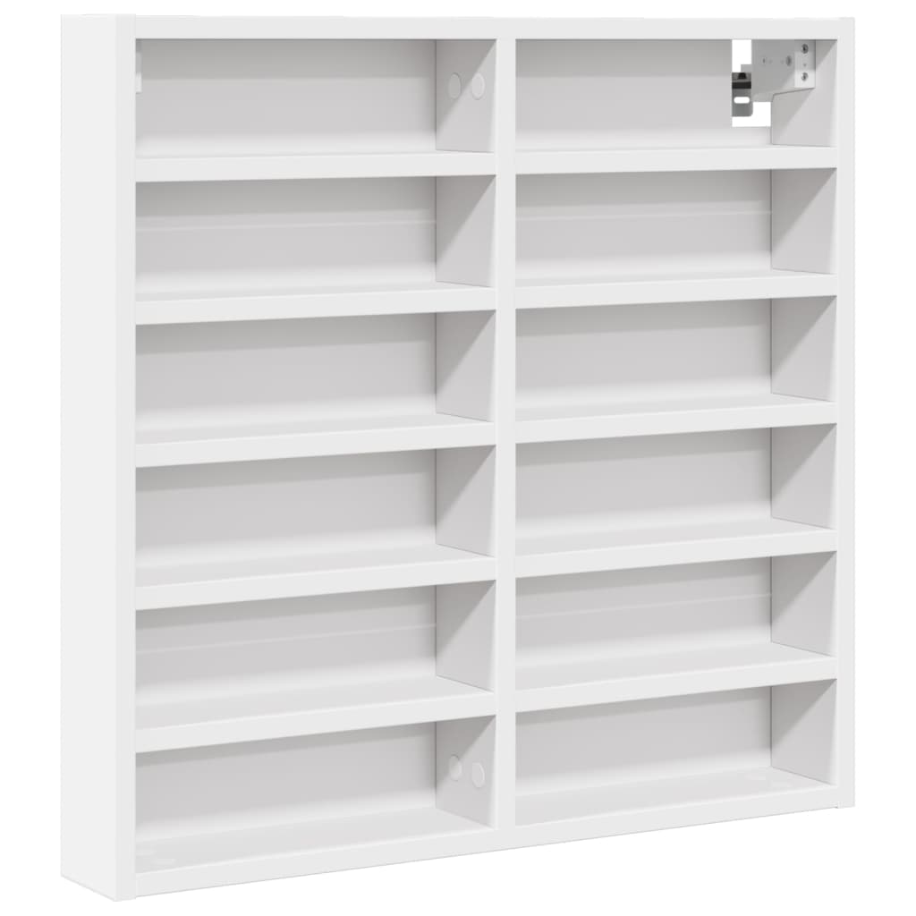 vidaXL Dulap cu vitrină, alb, 60x8,5x58 cm, lemn prelucrat