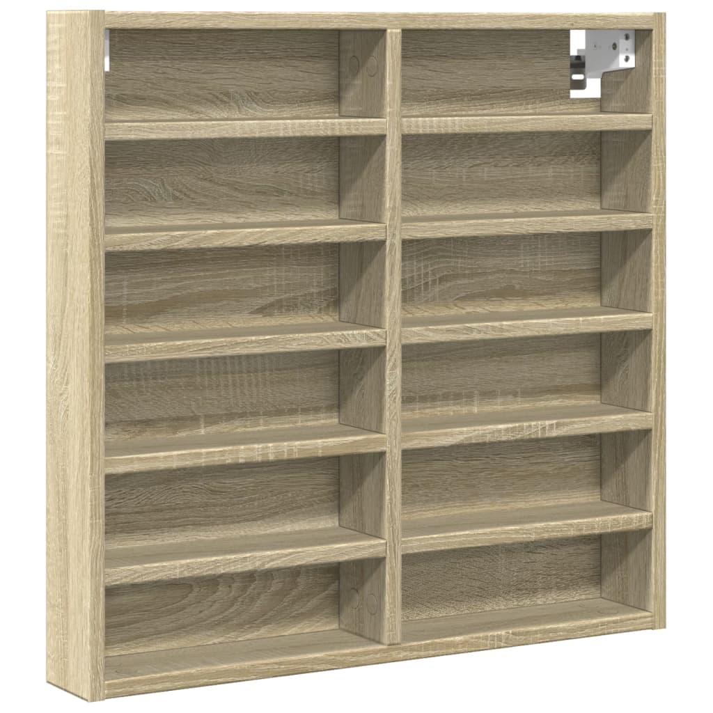 vidaXL Vitrína dub sonoma 60 x 8,5 x 58 cm kompozitní dřevo