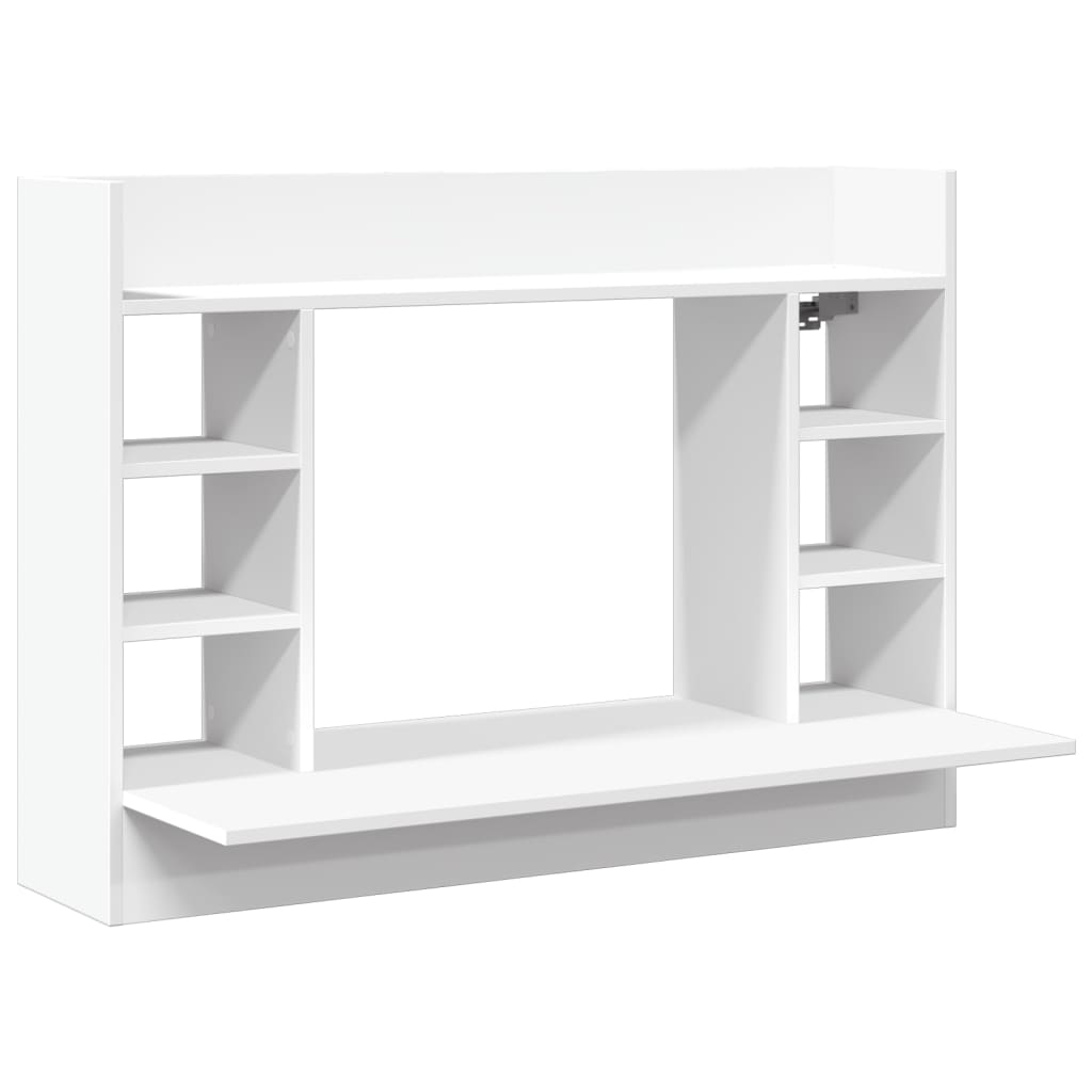 vidaXL Nástěnný psací stůl bílý 105 x 48 x 75 cm kompozitní dřevo