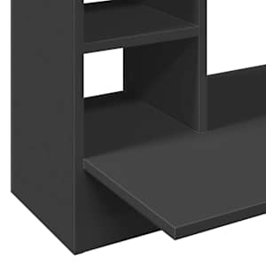 Nástěnný psací stůl černý 105 x 48 x 75 cm kompozitní dřevo - obrázek 8