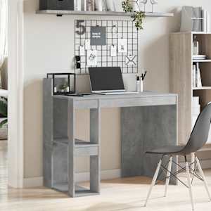 vidaXL Office Desk Concrete Grey 103.5x56.5x94 cm Engineered Wood
