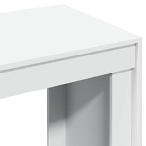 Kancelářský stůl bílý 123,5 x 73,5 x 75 cm kompozitní dřevo - obrázek 8