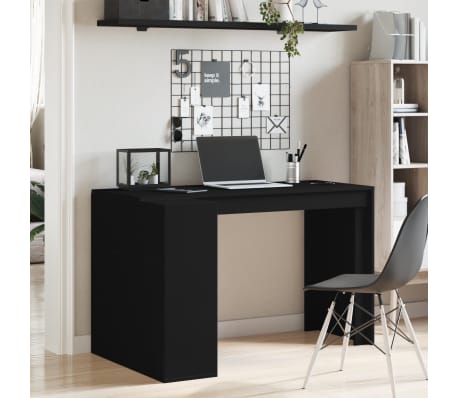 vidaXL Γραφείο Μαύρο 123,5x73,5x75 εκ. από Επεξεργασμένο Ξύλο