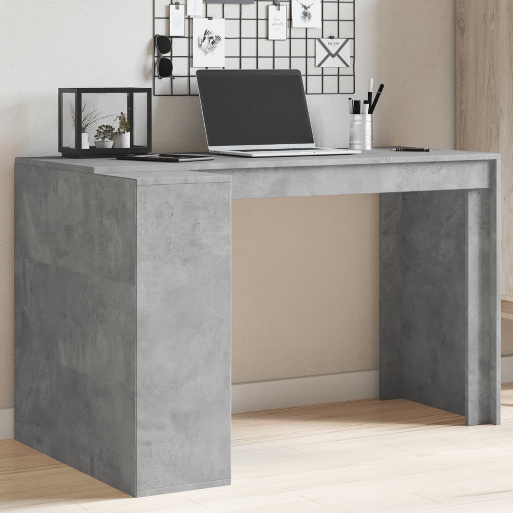 Schreibtisch Betongrau 123,5×73,5×75 cm Holzwerkstoff