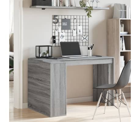 vidaXL Birou, gri sonoma, 123,5x73,5x75 cm, lemn prelucrat
