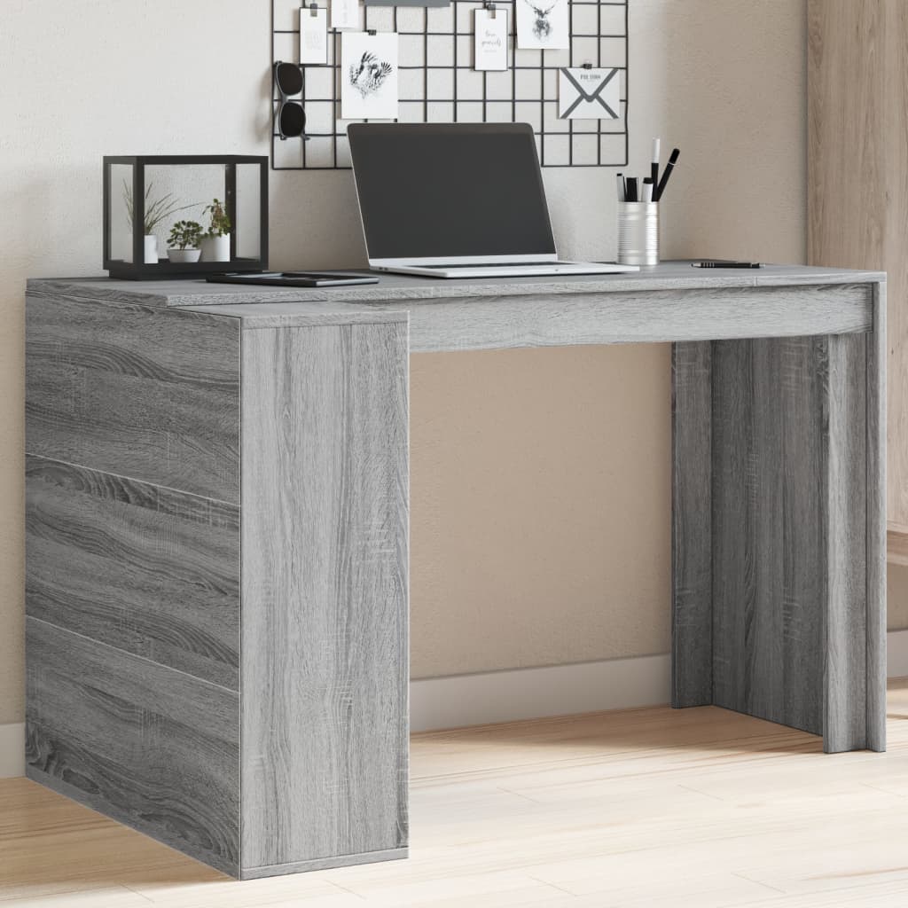 Schreibtisch Grau Sonoma 123,5×73,5×75 cm Holzwerkstoff