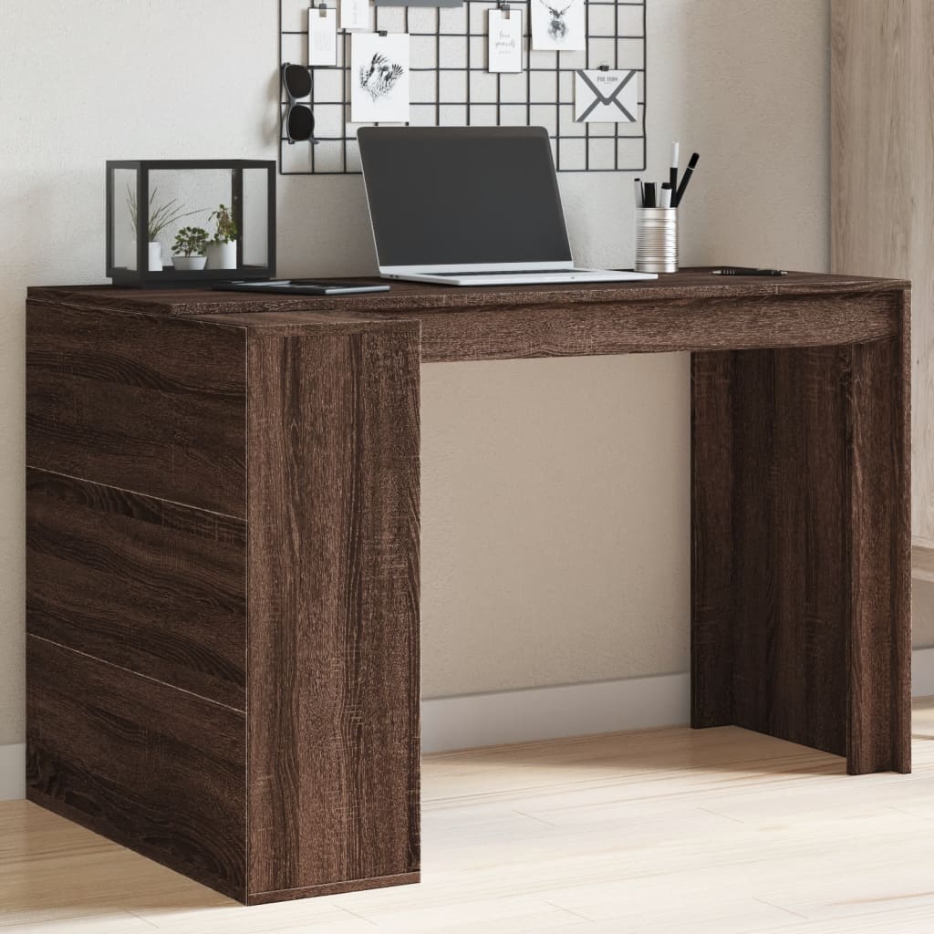 Schreibtisch Braun Eichen-Optik 123,5×73,5×75 cm Holzwerkstoff