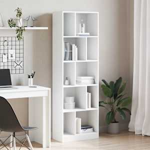 vidaXL Bibliotecă, alb, 57x28,5x174 cm, lemn prelucrat