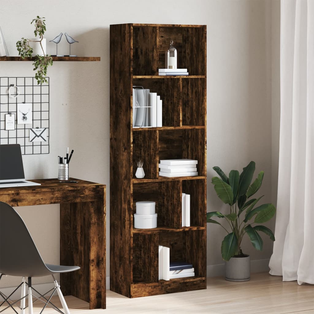 Thumbnail - vidaXL Bücherregal Räuchereiche 57x28,5x174 cm Holzwerkstoff