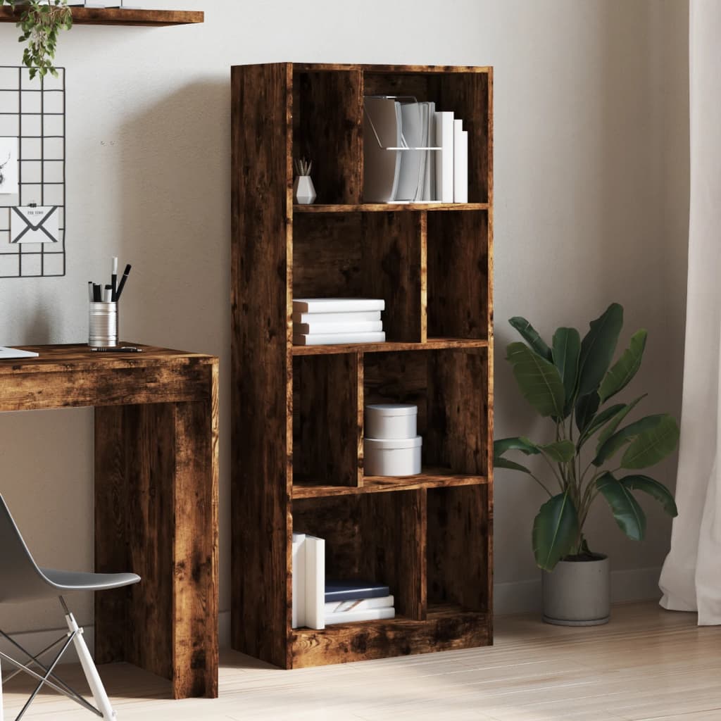 Thumbnail - vidaXL Bücherregal Räuchereiche 57x28,5x141 cm Holzwerkstoff
