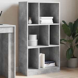Knihovna betonově šedá 57 x 28,5 x 107,5 cm kompozitní dřevo - obrázek 1