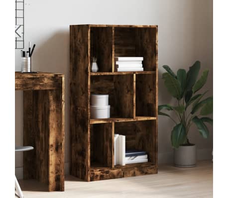 vidaXL grāmatplaukts, ozola krāsa, 57x28,5x107,5 cm, inženierijas koks