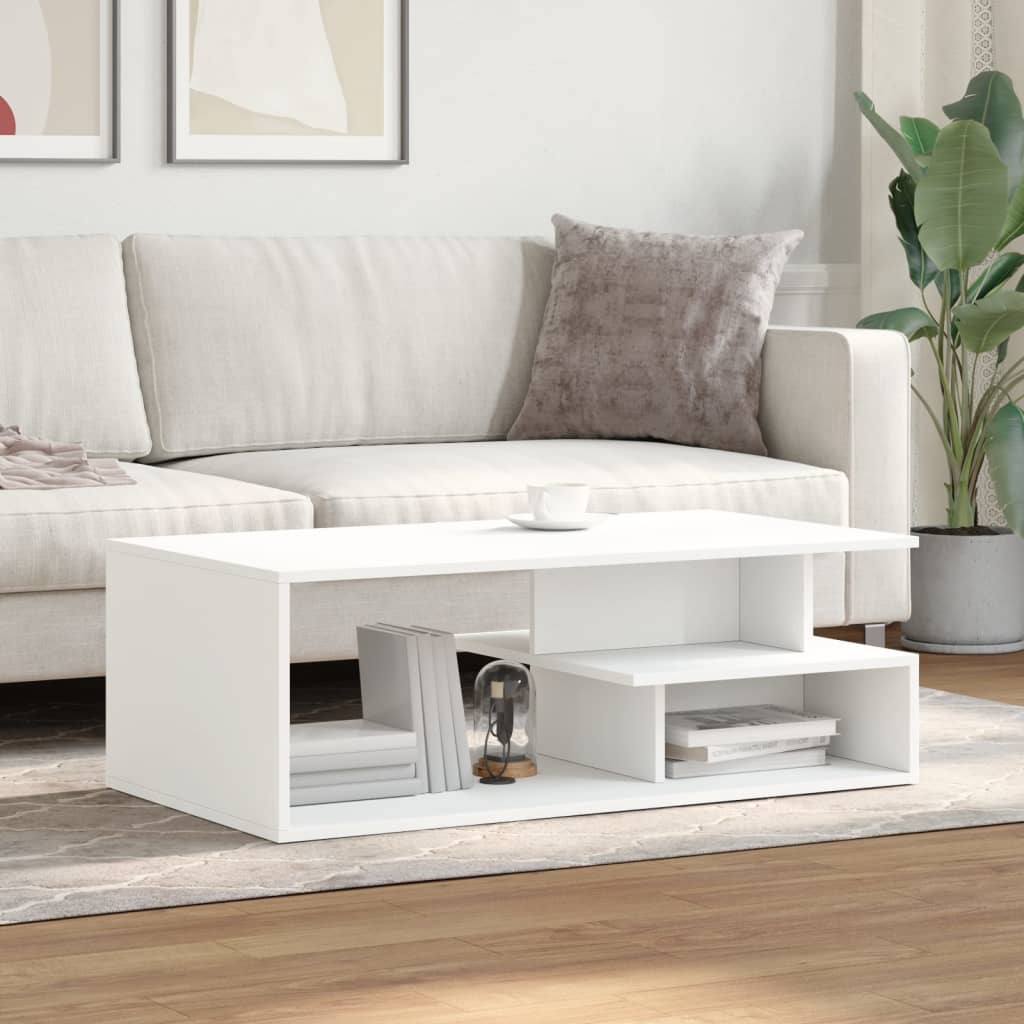 vidaXL Konferenčný stolík biely 102x55x35 cm kompozitné drevo