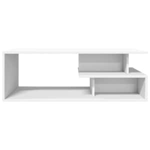 Konferenční stolek bílý 102 x 55 x 35 cm kompozitní dřevo - obrázek 4