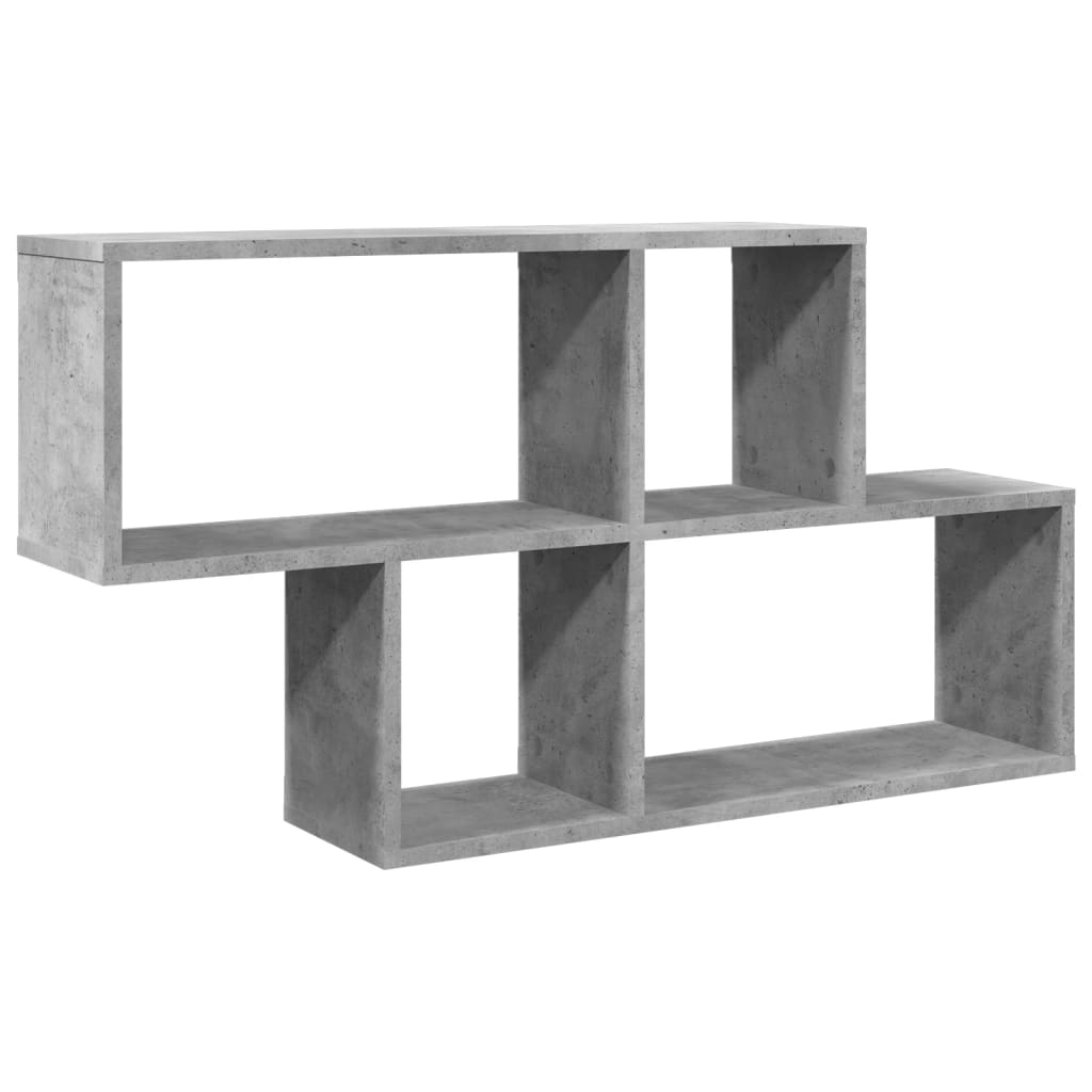 vidaXL Nástěnná police betonově šedá 100 x 20 x 53 cm kompozitní dřevo
