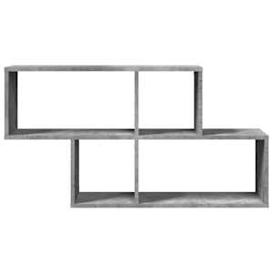 Nástěnná police betonově šedá 100 x 20 x 53 cm kompozitní dřevo - obrázek 4