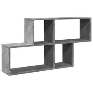 Nástěnná police betonově šedá 100 x 20 x 53 cm kompozitní dřevo - obrázek 6