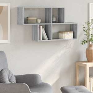 vidaXL Wall Shelf Gray Sonoma Engineered wood 39.4 in x 7.9 in x 20.9 in