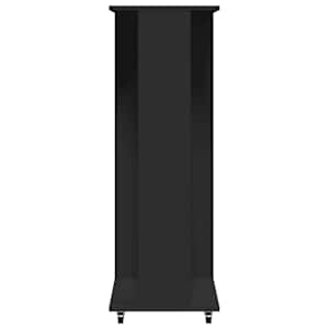 Šatní skříň na kolečkách černá 102x38x110 cm kompozitní dřevo - obrázek 5