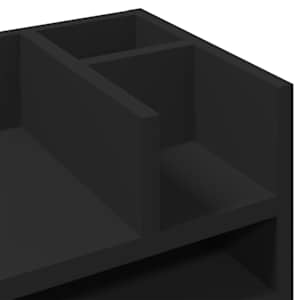 Stolní organizér černý 44,5 x 24 x 25 cm kompozitní dřevo - obrázek 7