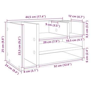 Stolní organizér dub sonoma 44,5 x 24 x 25 cm kompozitní dřevo - obrázek 9