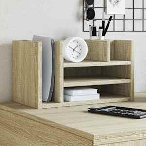 Stolní organizér dub sonoma 44,5 x 24 x 25 cm kompozitní dřevo - obrázek 1