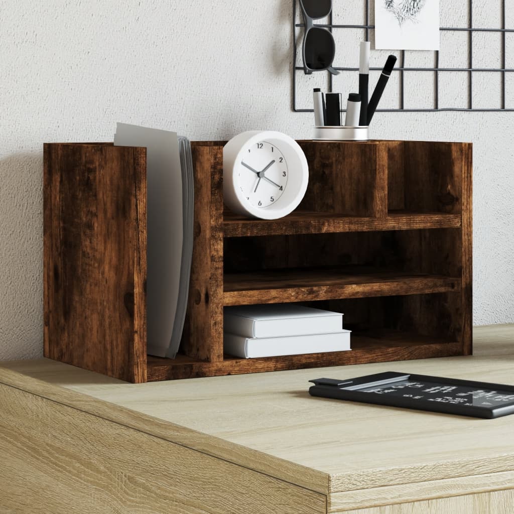 Schreibtisch-Organizer Räuchereiche 44,5x24x25 cm Holzwerkstoff