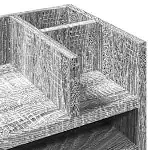 Stolní organizér šedý sonoma 44,5 x 24 x 25 cm kompozitní dřevo - obrázek 7