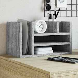Stolní organizér šedý sonoma 44,5 x 24 x 25 cm kompozitní dřevo - obrázek 1