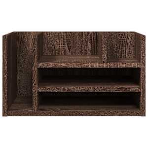 Stolní organizér hnědý dub 44,5 x 24 x 25 cm kompozitní dřevo - obrázek 4