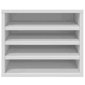 Stolní organizér bílý 36 x 26 x 29,5 cm kompozitní dřevo - obrázek 4