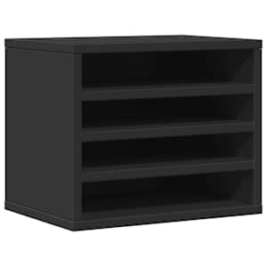 Stolní organizér černý 36 x 26 x 29,5 cm kompozitní dřevo - obrázek 2