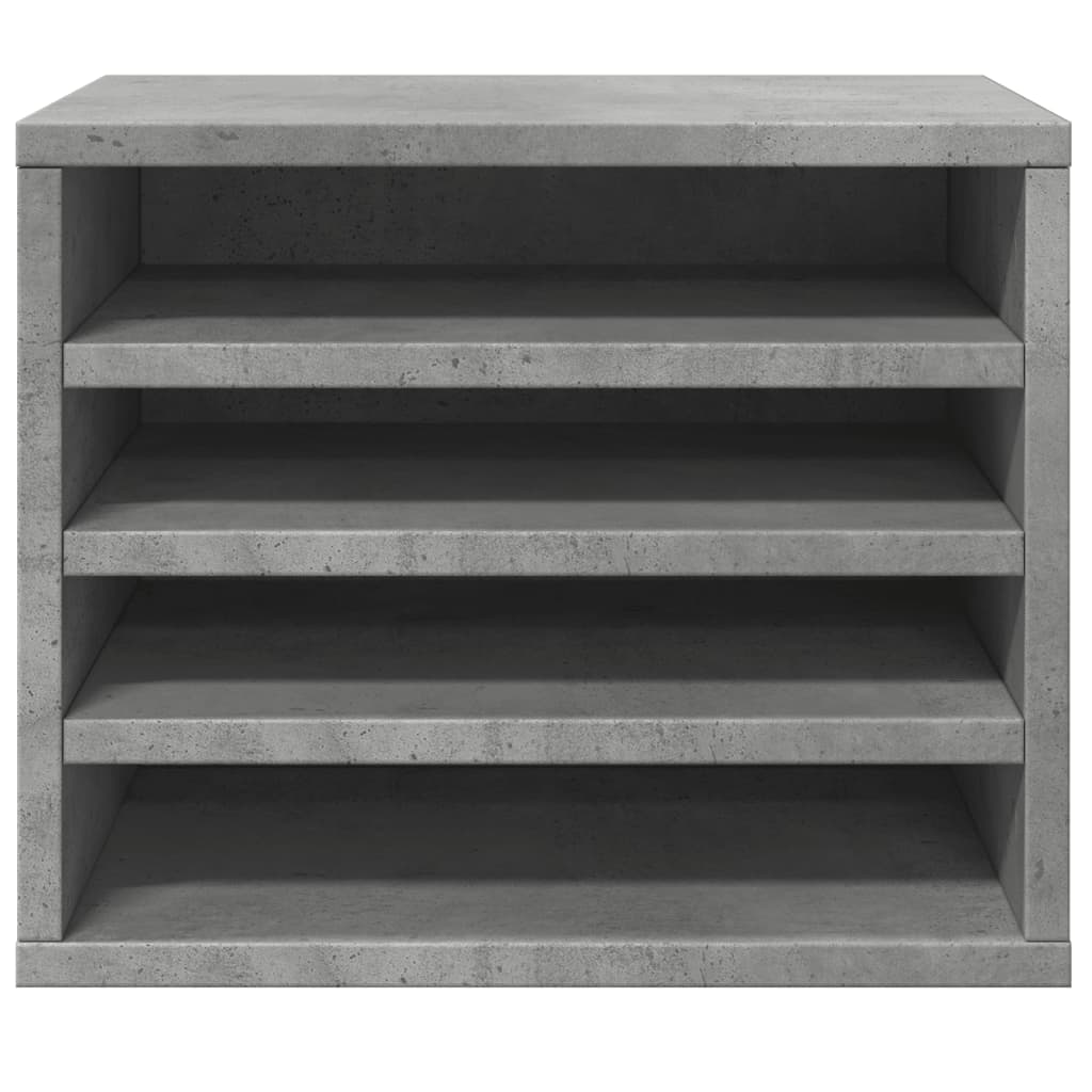 vidaXL Bureau organiser 36x26x29,5 cm bewerkt hout betongrijs grijs, foto 4