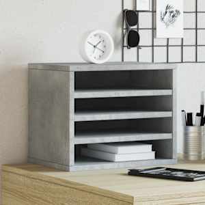 Stolní organizér betonově šedý 36x26x29,5 cm kompozitní dřevo - obrázek 1