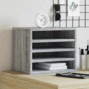 Stolní organizér šedý sonoma 36 x 26 x 29,5 cm kompozitní dřevo - obrázek 1
