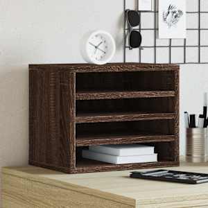 Stolní organizér hnědý dub 36 x 26 x 29,5 cm kompozitní dřevo - obrázek 1